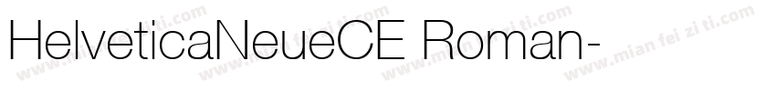 HelveticaNeueCE Roman字体转换